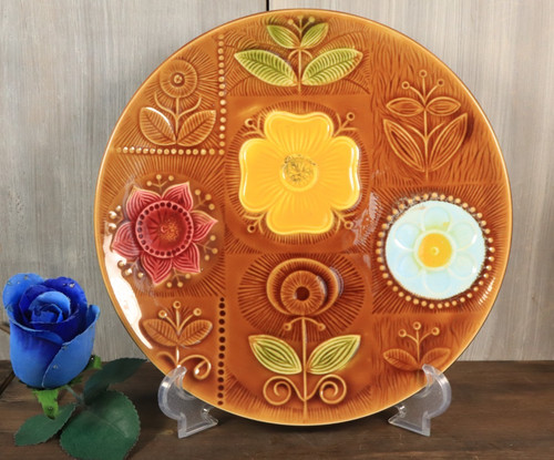 Assiette ancien barbotine - assiette, en