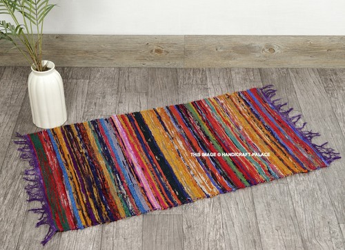 Tapis chindi fait main indien - fait,