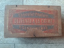boîte ancienne en bois chocolat poulain déjeuner à la crème blois rare