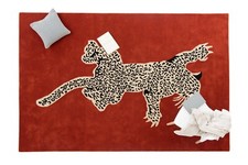 Main Touffeté Laine Zone Tapis Rouge Patchwork Hippie Indien Tapis 2.4x3m