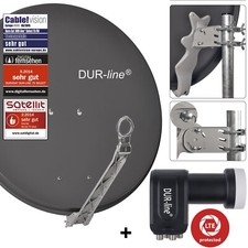 DUR-line Multi-Switch Set Select 75/80 Aluminium Satantenne Anthracite + Quattro