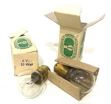 BOITES + AMPOULES PUBLICITAIRE VOITURE MOTO AUTOLICHT 6v 35 WATT