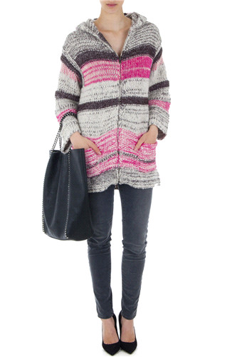 Manteau cardigan long - , zippé