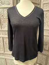 Pull V taille 36 lin noir &
