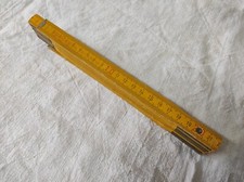 Outil à main, ancien Double Mètre pliable en bois