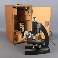 Microscope De Laboratoire MILO GC-3 N.171768 Noir Boîte Et Accessoires 1930