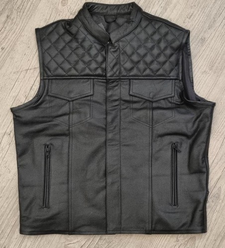 Gilet jacket cut cuir - cuir, de