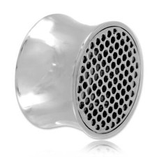 Plug d'oreille acier grille