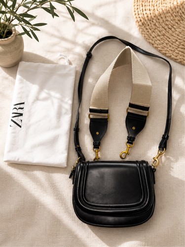 Sac bandoulière zara noir - bandoulière,