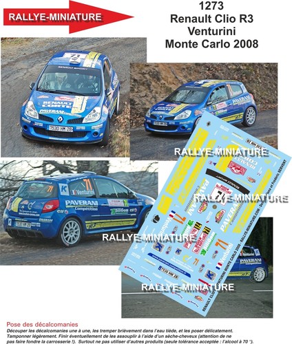 Decals ref 1273 renault - 1/32,