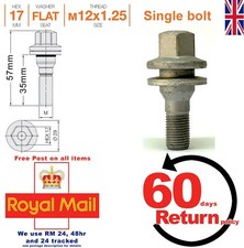 Citroen Alliage Roue Boulons (Écrous Cosses) 35mm M12 X 1.25, Plat Siège, Seul 1