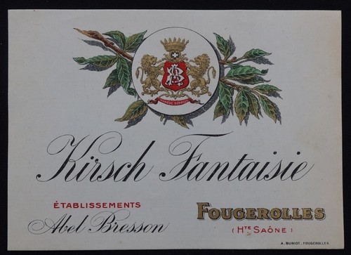 Ancienne etiquette kirsch - etiquette,