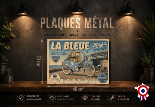 Plaque métal vintage