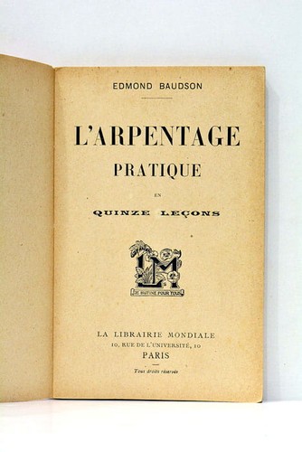 Arpentage pratique edmond - l'arpentage,