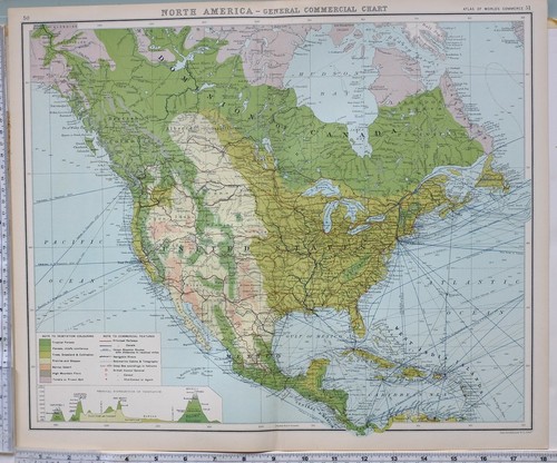 1906 carte amérique nord - 1906,