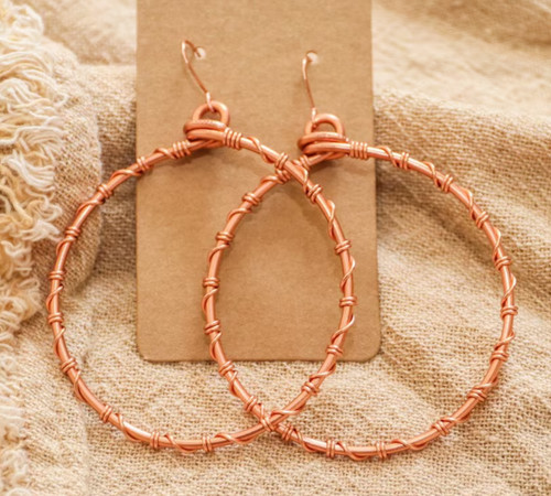 Boucles oreilles circulaires - d'oreilles,