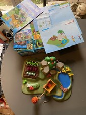 Playmobil  3124 fermier maraîcher socle légumes charette avec boîte incomplet