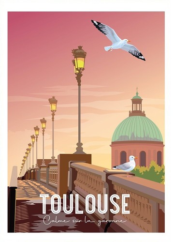 Affiche toulouse occitanie - affiche,