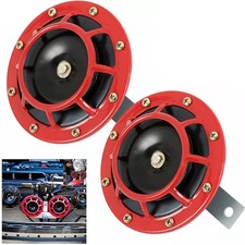 12V Klaxon Disque 123MM Rouge