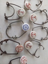 BIERE KARCHER Bouchons Anciens Porcelaine Bistrot Lot RC ERC GEYER 7 pièces 