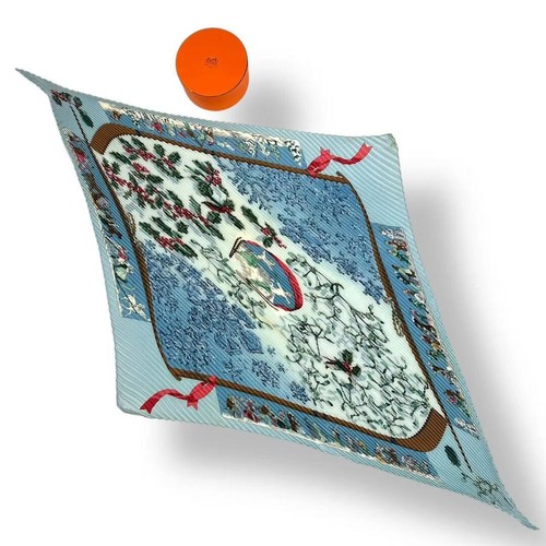 Hermes scarf pleated silk - pleated,