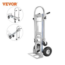 VEVOR 3en1 Chariot Transport Pliable 350kg Manuel Diable MultiUsage Charge Lourd