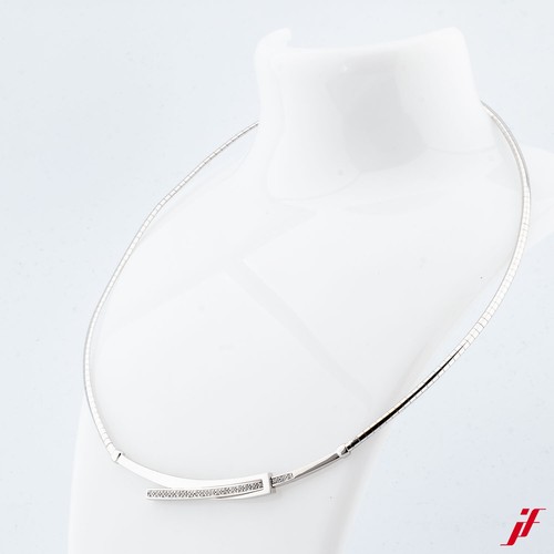 Collier blanc 750 18k - collier, or