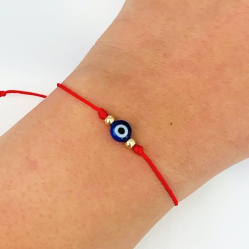 Evil eye bracelet red - , string