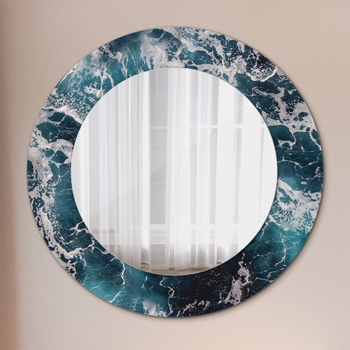 Mural rond miroir avec cadre - rond,