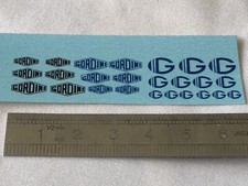 Maquette miniatures : decals décalcomanies Gordini. échelles variées 1/43