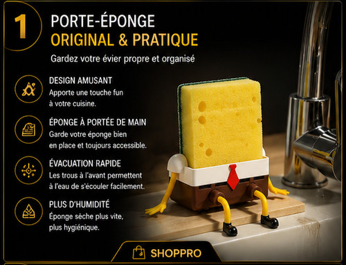Porte éponge cuisine design - Éponge,
