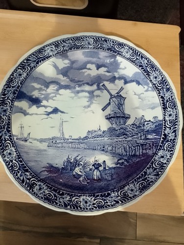 Grand plat faïence delfts - plat, de