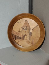 Marqueterie murale du village de Châtenois - Pièce unique signée Aufderbruck, él