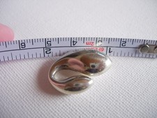 Tiffany & Co. Peretti Free form 1" 925 sterling silver double teardrop pendant