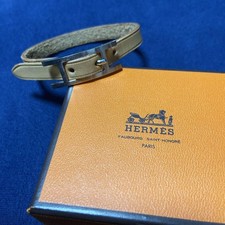 Bracelet Hermès en cuir beige
