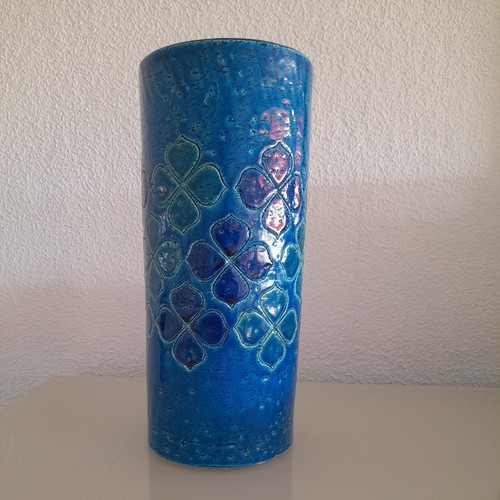 Vase rouleau bitossi - rouleau, blue