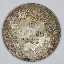 Pièce 6 Kreuzer 1849 –