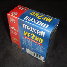 NEUF sous BLISTER cello Ancienne boite de disquettes 3"1/2 Maxwell 1.44 HD MF2HD