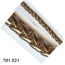 701021*** 50 cm CHAÎNE  TRESSE LAITON CUIVRÉ 7,5 mm TRÈS HAUTE QUALITÉ*** 50 cm