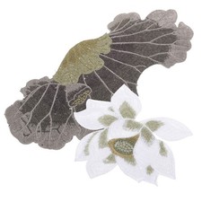  2pcs Flower Fer sur des plaques brodées Appliques de pêche Blossom Patches pour