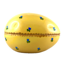 BOITE "OEUF" Ancienne Faïence SAINT JEAN DU DÉSERT par MP, céramique, sjd/berty