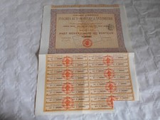Vintage share certificate Stocks Bonds Fiacres automobiles a taximetre 1907