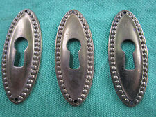 3 entrées serrure ovale laiton occasion style Louis XVI meuble commode  5 x 2 cm