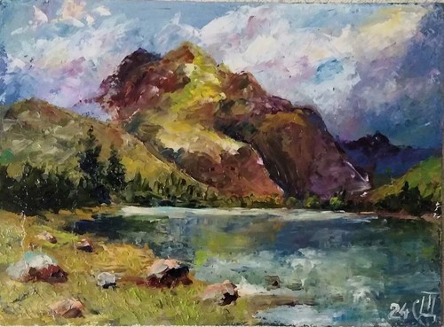 Painting mountain - , "mountain