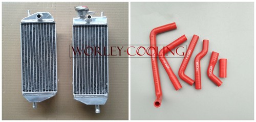 Aluminum radiator and red - aluminum,