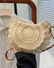 Sac Rond Beige A Bandoulière