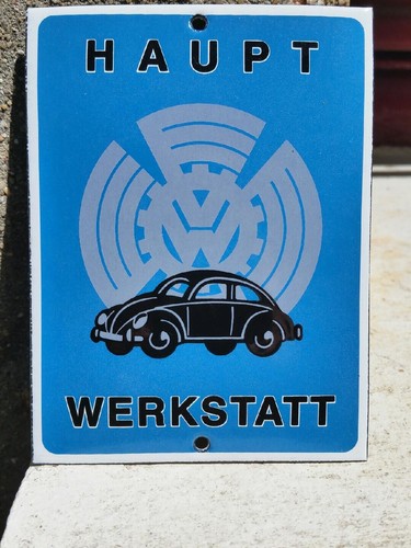 Plaque émaillée volkswagen - émaillée,