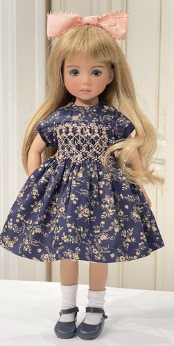 Doll boneka smocked - boneka, navy