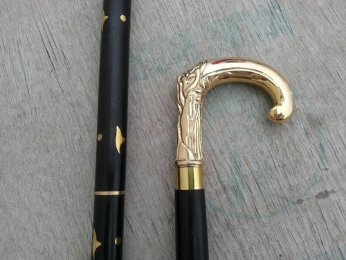 Ancien bâton marche canne - de,