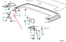 Support de capote gauche